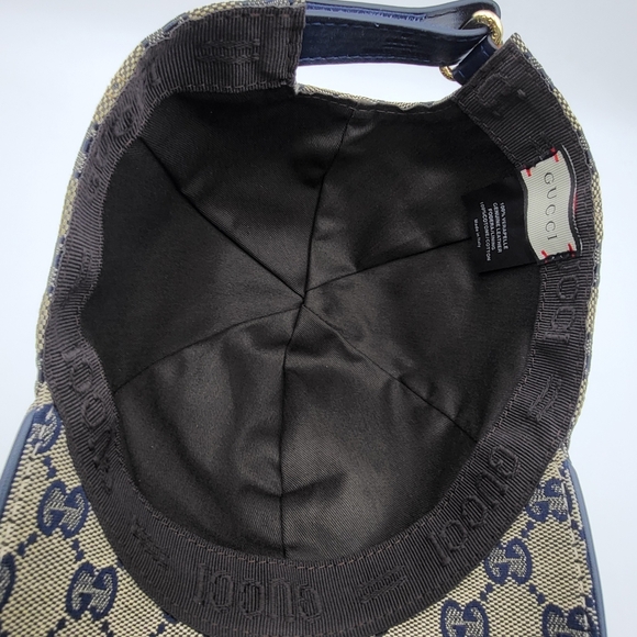 Gucci GG Canvas Leather Supreme Cap.. - Picture 11 of 12